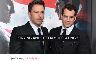 Illustration for article titled Sad Ben Affleck is sad about Batman V Superman’s sad reviews